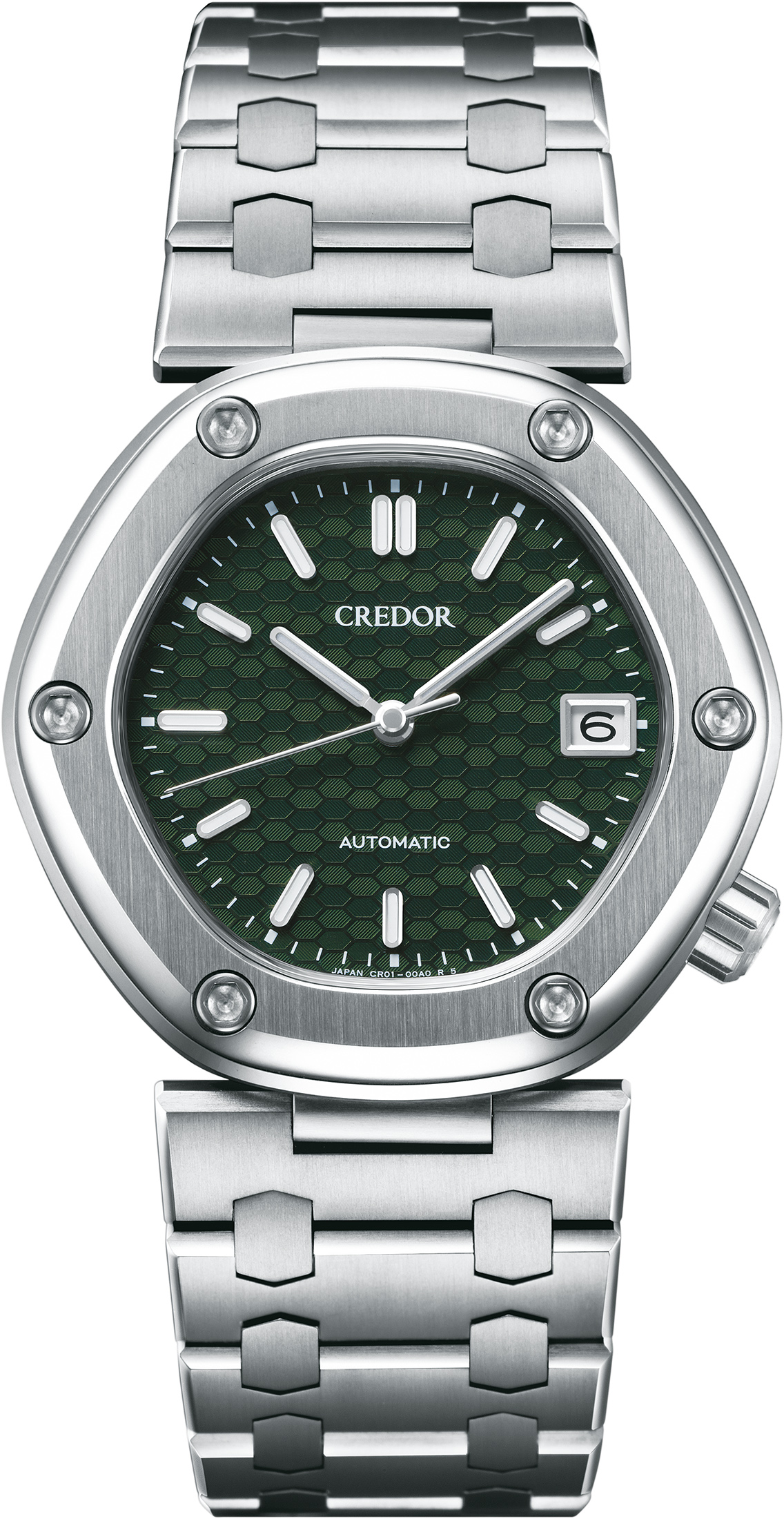 クレドール〈Locomotive〉GCCR997　六角形モチーフのステンレススチールモデル