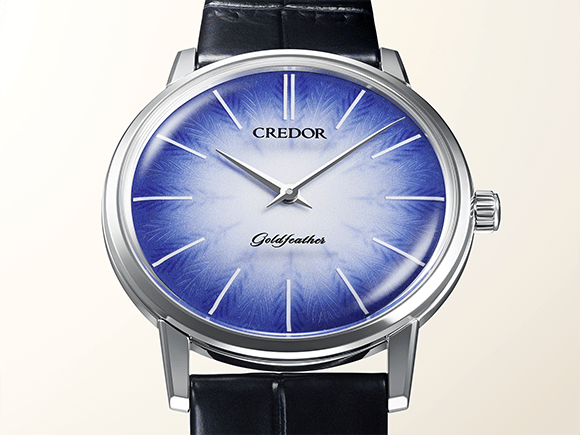 Credor Gold Feather Imari-Nabeshima Dial Detail with Feather Motif Gradation クレドール ゴールドフェザー 伊万里鍋島焼ダイヤル詳細 羽根モチーフのグラデーション